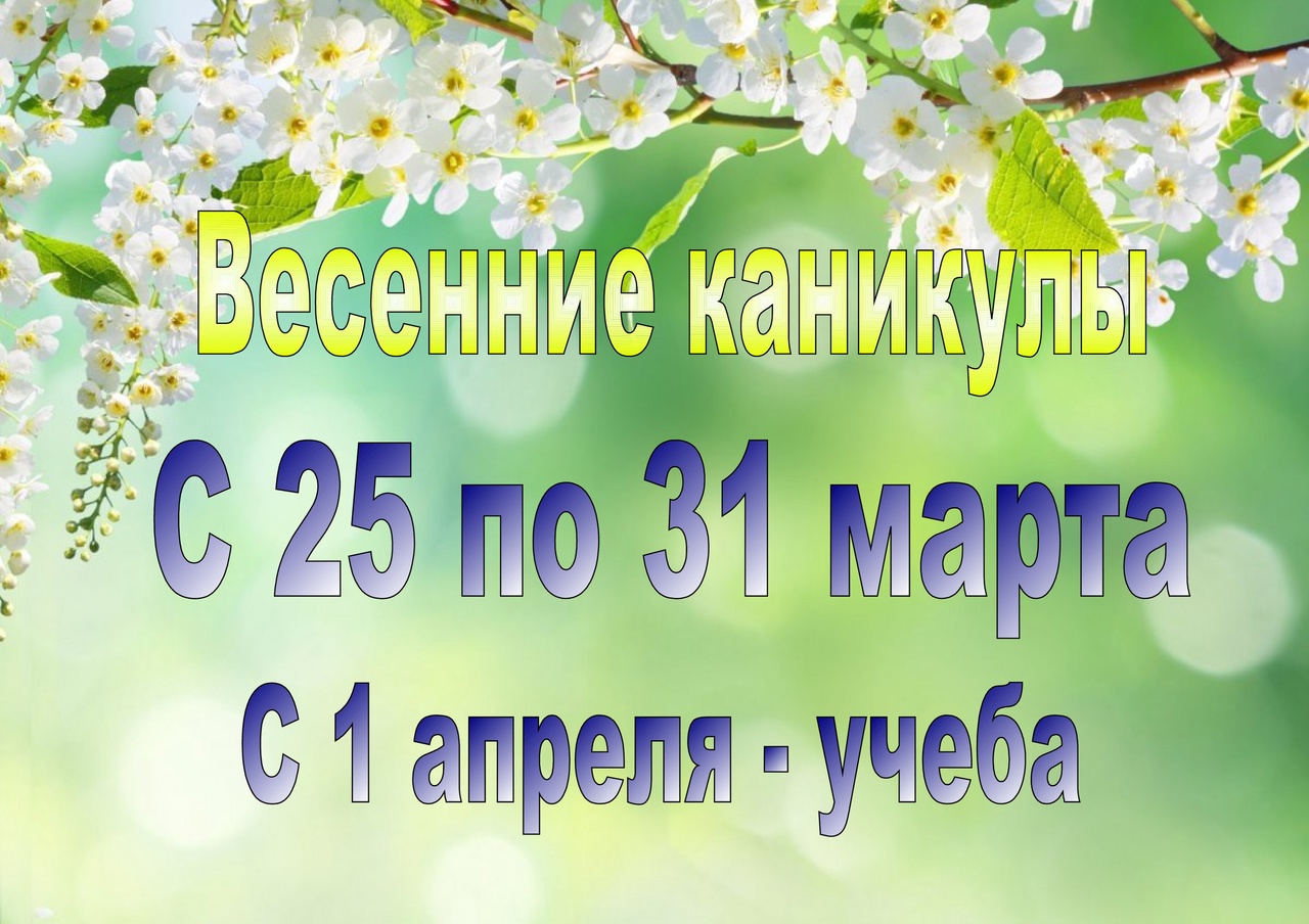 ВЕСЕННИЕ КАНИКУЛЫ-2025.